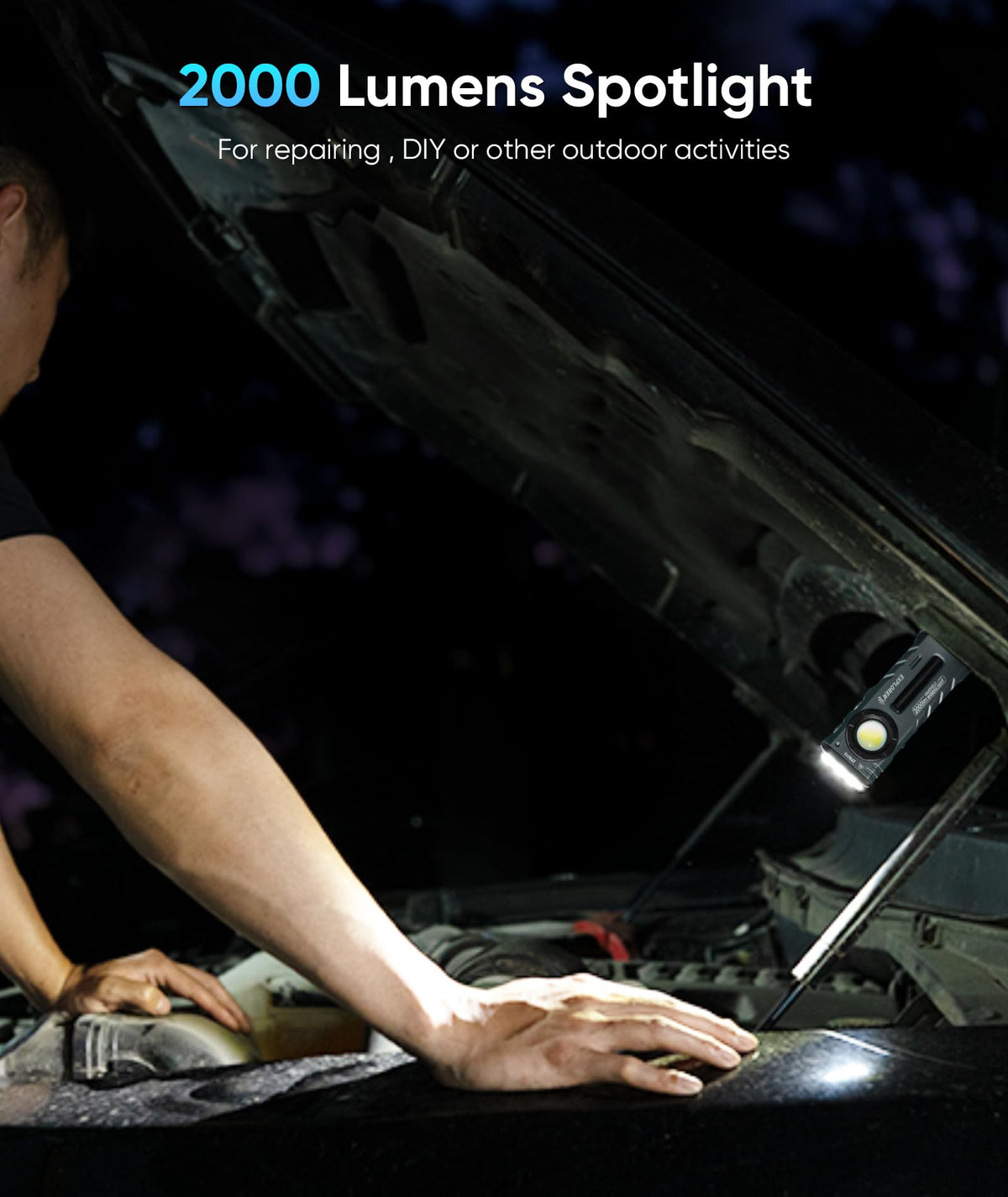 HOTLIGH ZF8313 UV light mode aids trace detection and marking tasks.