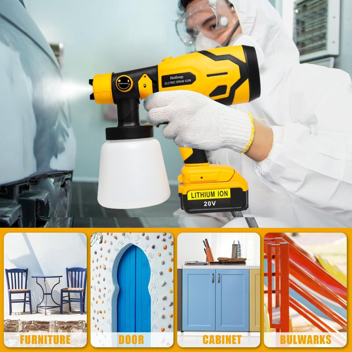 Hotloop 800 ml container and accessories support bigger jobs.