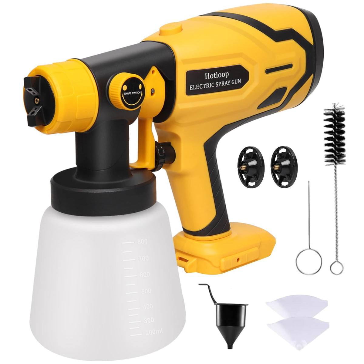 Hotloop cordless sprayer with Dewalt 20V battery enables portable interior and exterior projects.