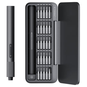 HOTO 25-in-1 mini screwdriver in a durable case for mobile repairs.