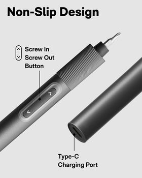 HOTO ergonomic grip supports precise control during delicate assembly.