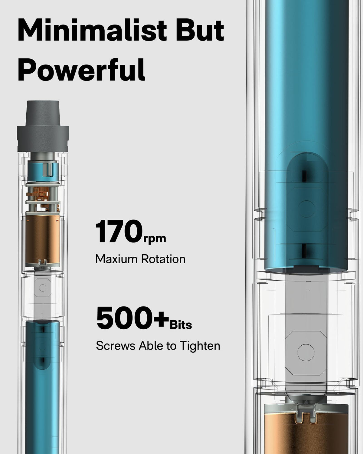HOTO lightweight 314 g screwdriver for on-the-go maintenance.