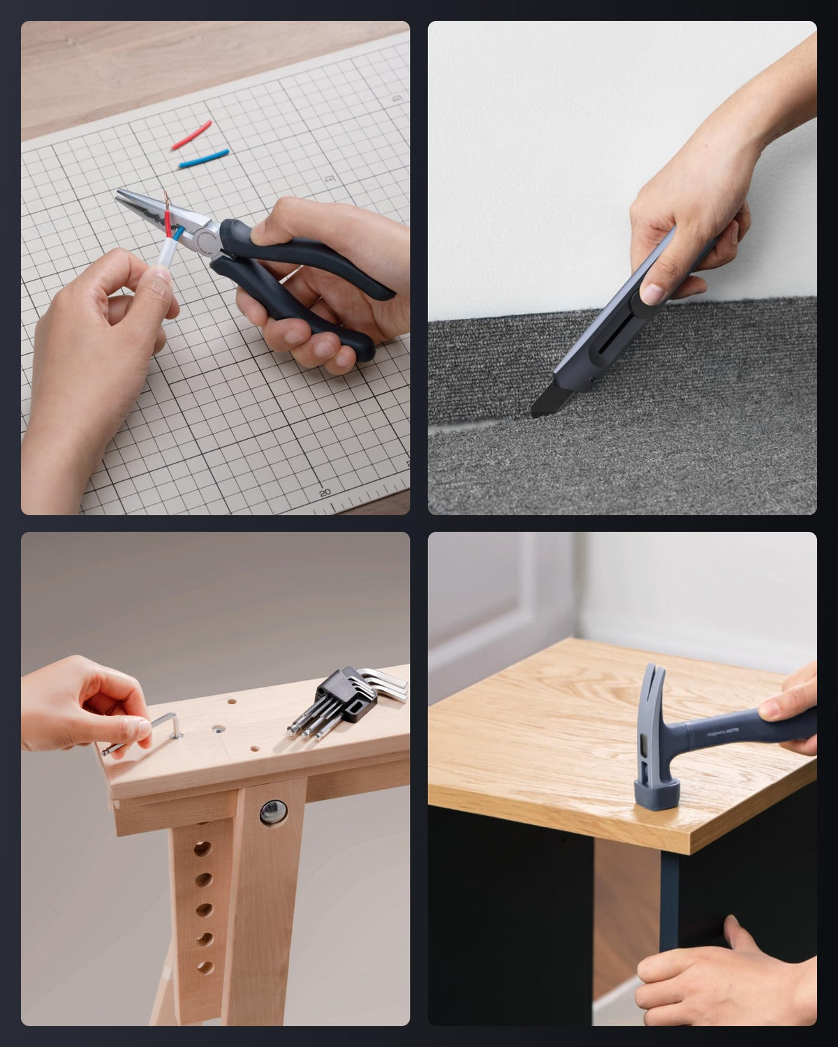HOTO 360-degree flexible shaft and extension rod for reaching awkward angles.