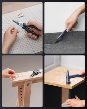HOTO 360-degree flexible shaft and extension rod for reaching awkward angles.