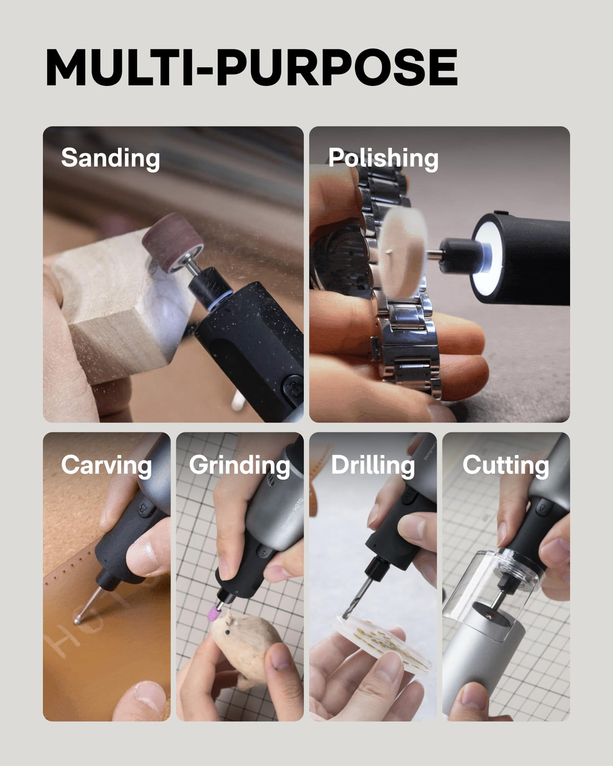 HOTO 4V supports 2.3mm and 3.2mm collets for versatility