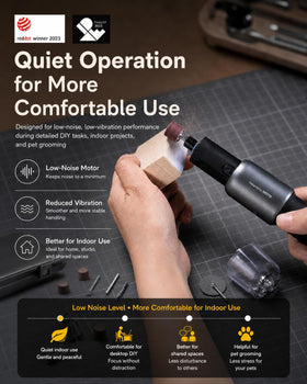 HOTO 4V ergonomic grip seen in side view for comfortable extended use