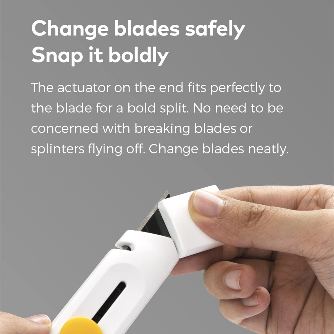 HOTO box cutter featuring an 18 mm sharp blade for clean cuts.