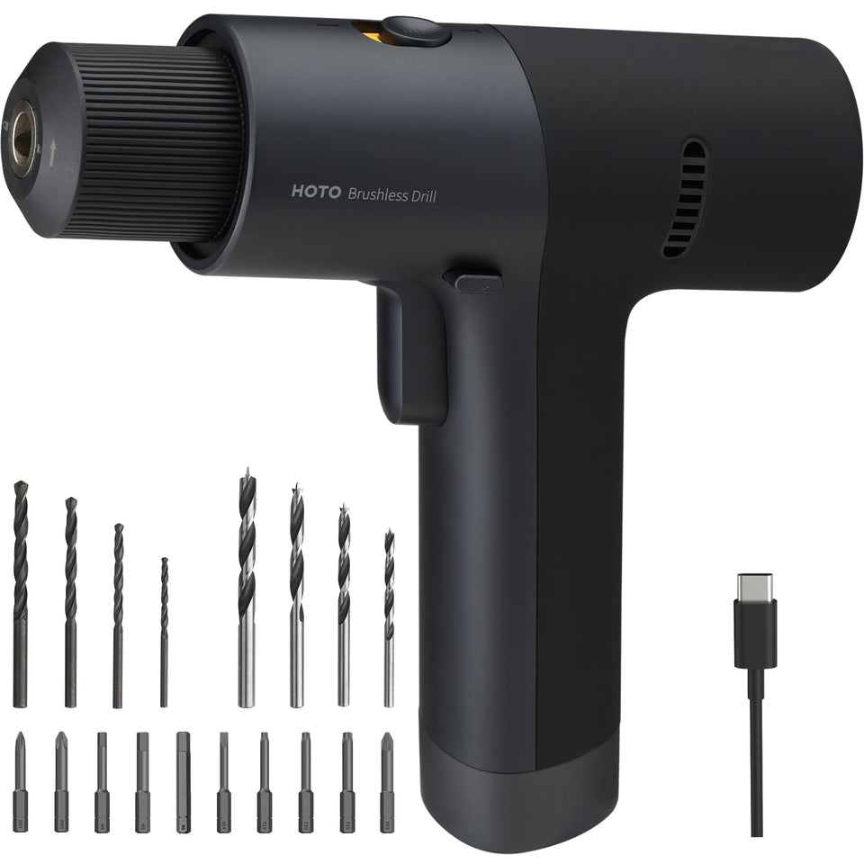 HOTO cordless drill with LED display for torque and battery readout
