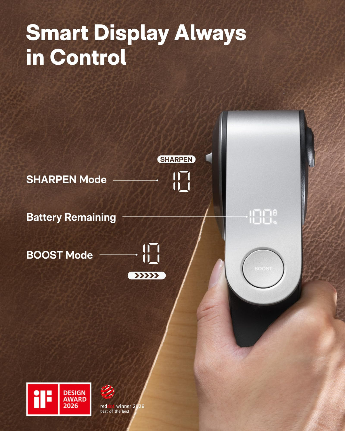 HOTO EdgeFlow tool-free blade change for quick maintenance