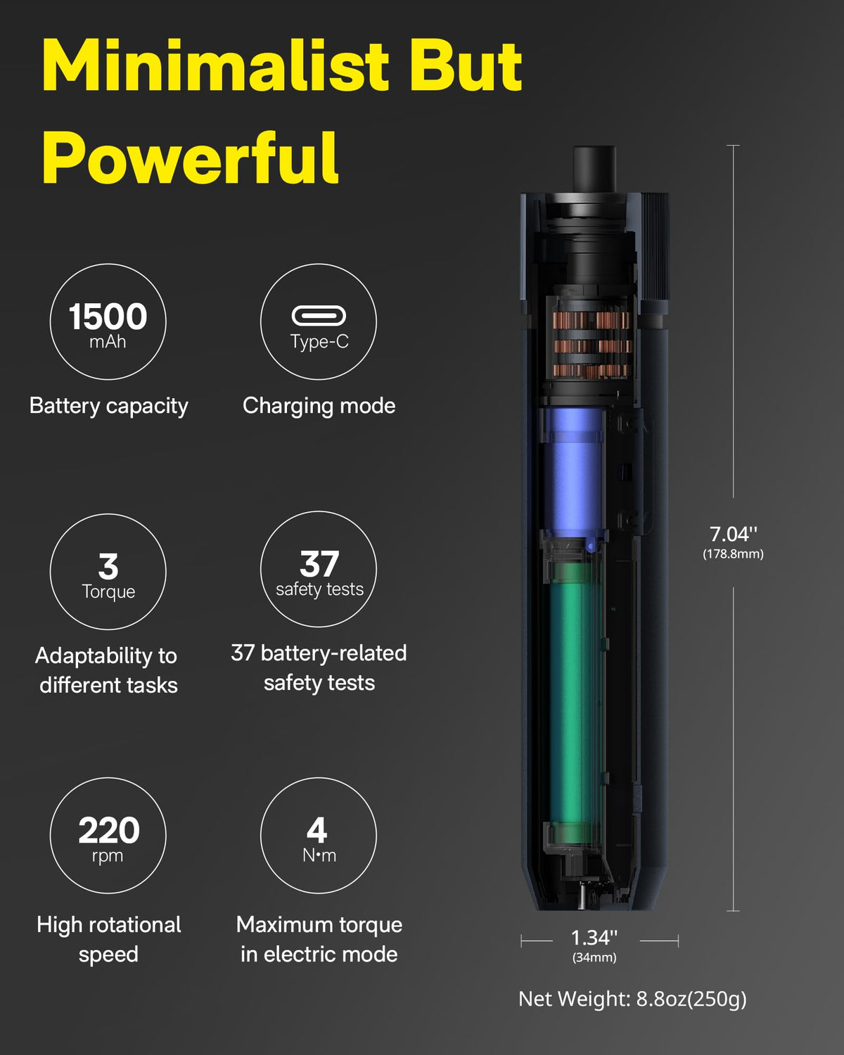 HOTO electric screwdriver magnetic bit tip speeds bit swaps during DIY tasks