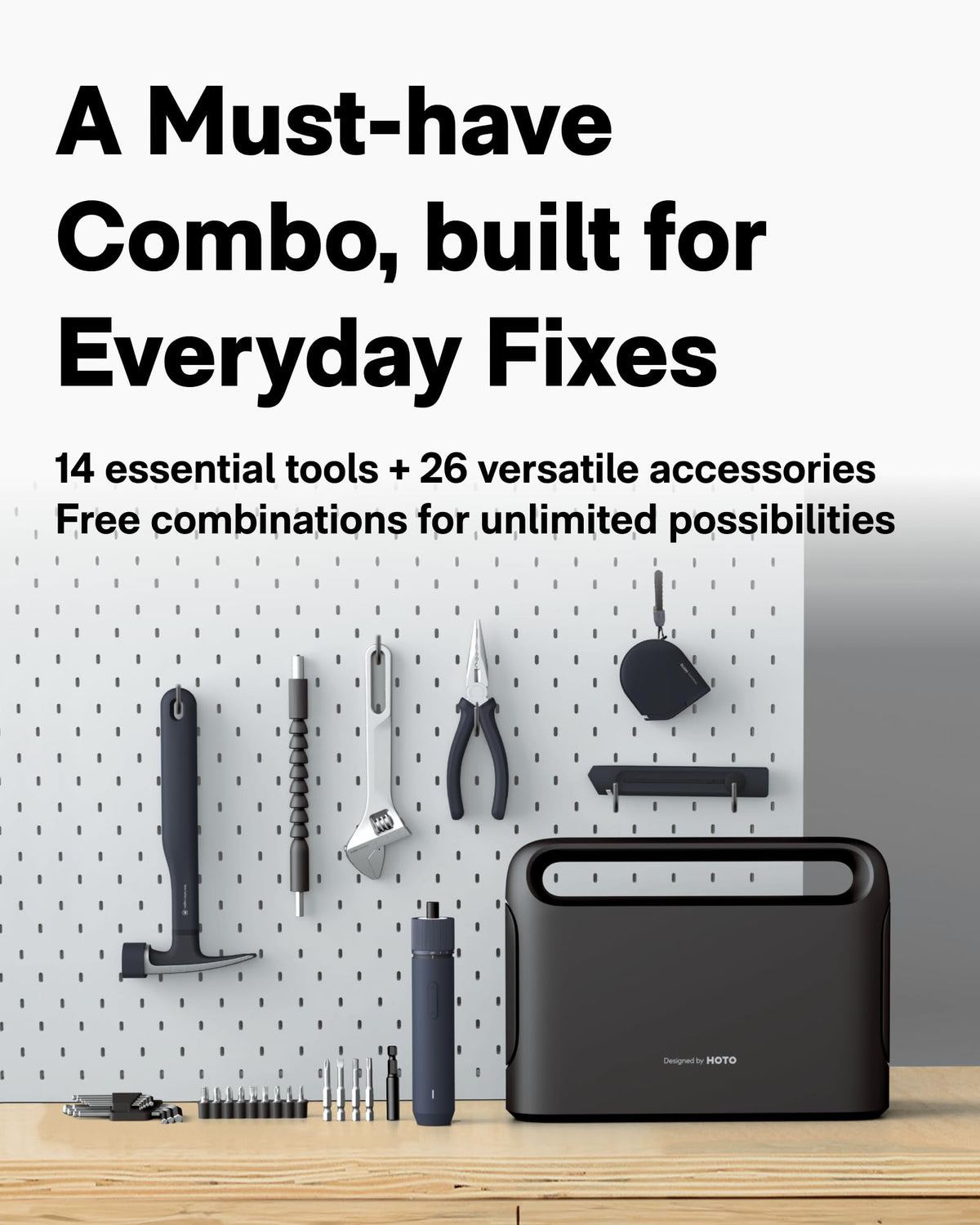 HOTO ergonomic soft-grip handles reduce fatigue during long tasks.