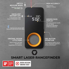 HOTO Class-2 laser guides distance checks safely indoors.