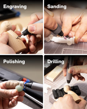HOTO R-A04 38-piece accessory kit covers grinding, sanding, polishing, and drilling tasks