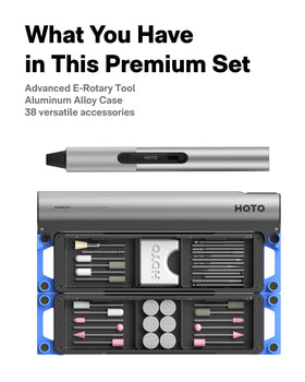 HOTO R-A04 cordless operation offers flexible use anywhere in your workshop