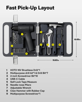 HOTO self-lock tape measure 10 ft for quick measurements.