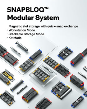 HOTO SNAPBLOQ S-A01 stores 56 bits with magnetic case for quick swaps.