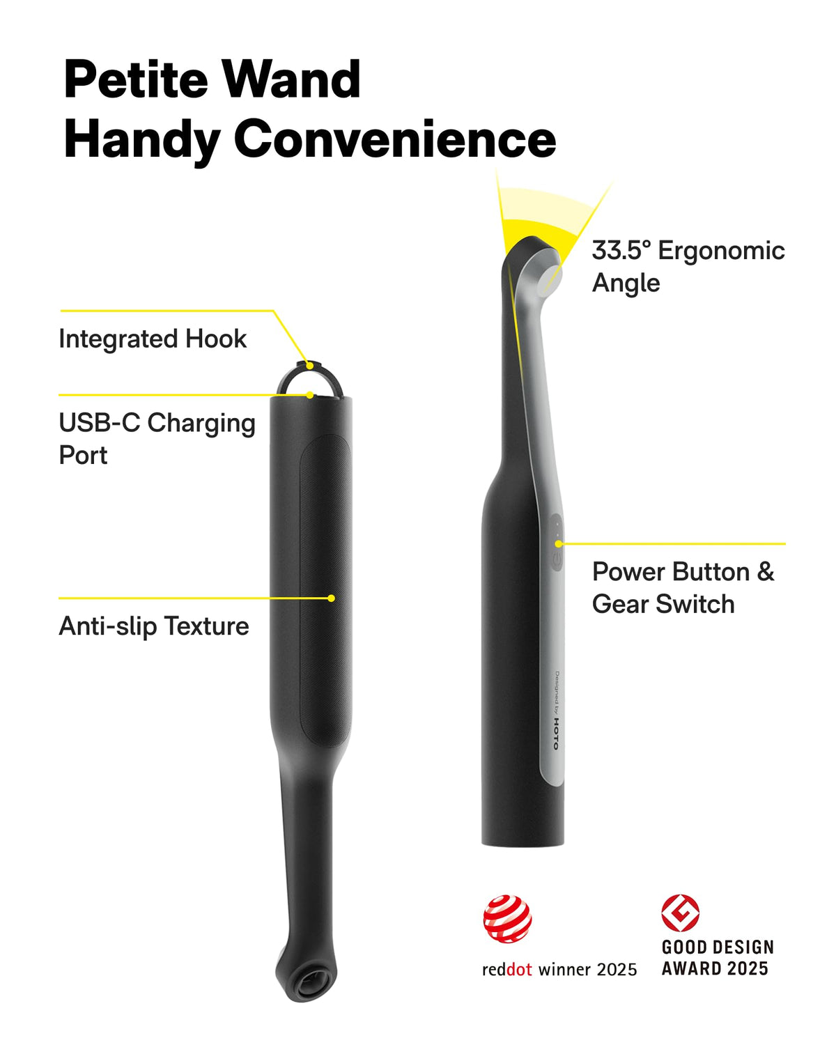 HOTO Wand Amazon Edition with 12 brush heads for broader coverage