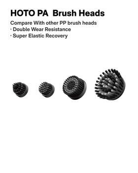 HOTO Wand grout brush head medium tackles mid-sized grout gaps easily.
