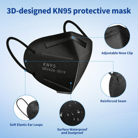 Hotodeal KN95 mask offers 95%+ filtration for daily protection.