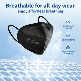 Hotodeal KN95 mask with fixed nose clip for secure fit.