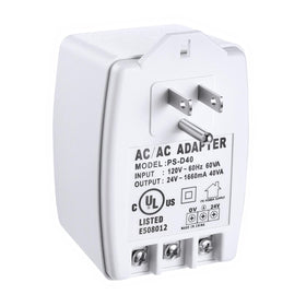 Hotop 24V transformer front view shows compact power upgrade for Ring devices.
