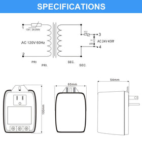 Hotop 24V transformer Ring and Nest compatibility enables versatile smart home integration.