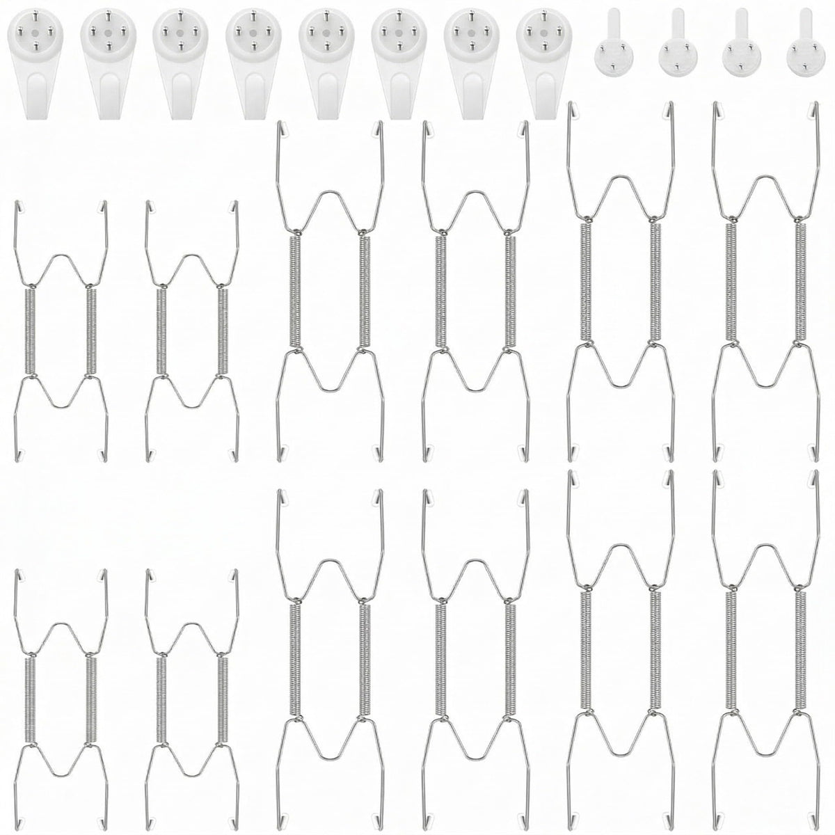 Hotop plate hangers 12-pack mounted on wall in silver finish for a discreet display