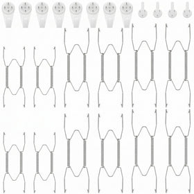 Hotop plate hangers 12-pack mounted on wall in silver finish for a discreet display