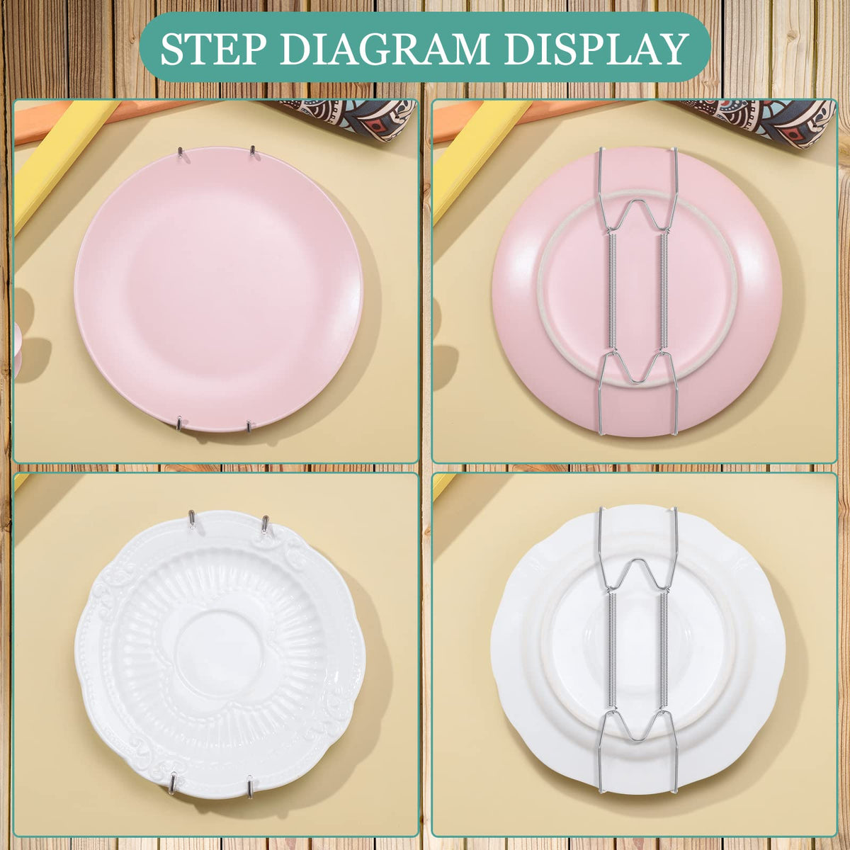 Hotop bumper guards protecting plates on wall display