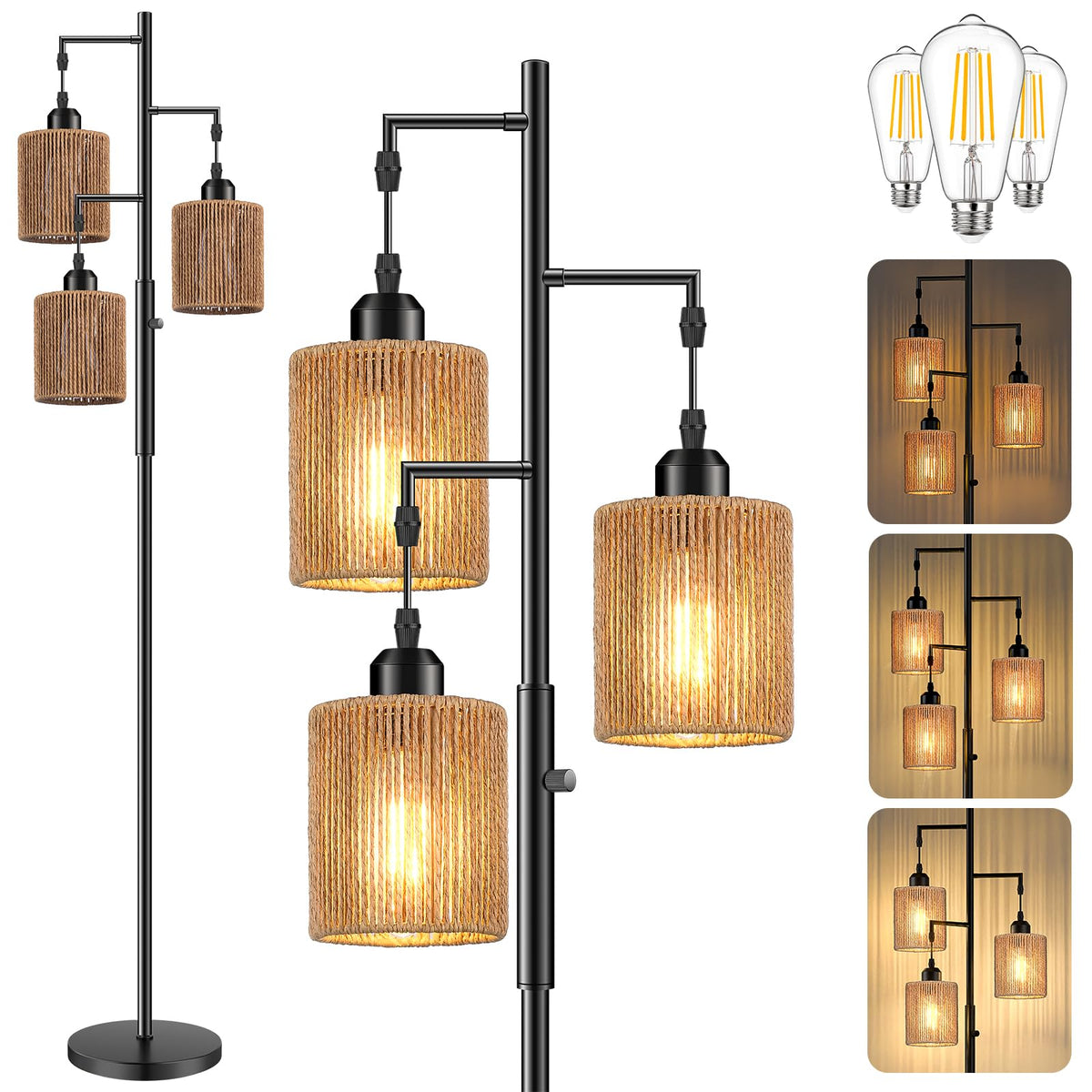 Hotsonic floor lamp base provides stable support with a sleek modern look.