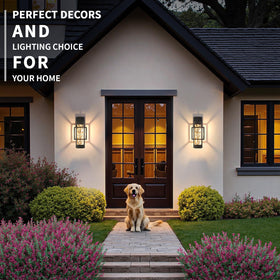 Hotsonic black exterior wall sconce suits house or garage exteriors.