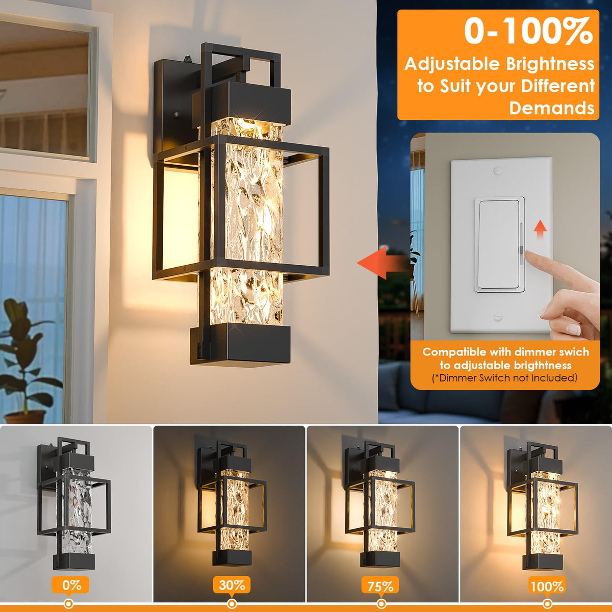 Hotsonic waterproof aluminum outdoor lantern designed for long-lasting weather resistance.