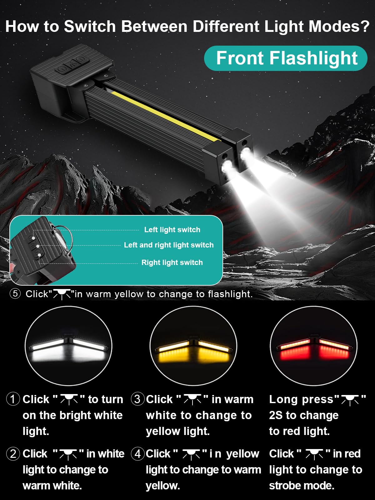 HOUBALND portable work light rechargeables for outdoor camping and quick repairs