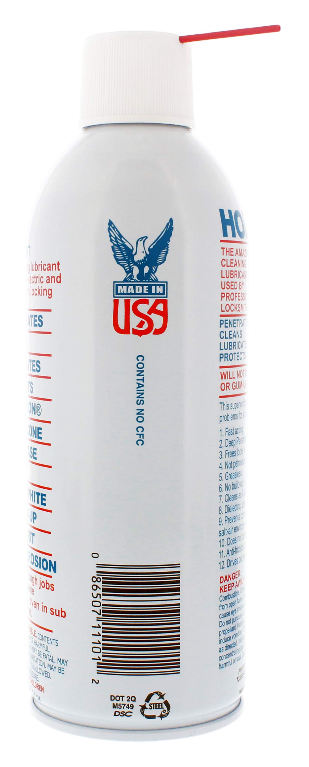 Houdini Lock Lube rust-protection action supports all-weather durability.