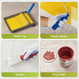 HOUIT 9-inch tray with liners for quick paint changes and cleanup