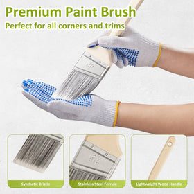 HOUIT assorted brushes for edges, trim, and details with precise control
