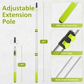 HOUIT extension pole extended for high walls and ceilings with secure grip