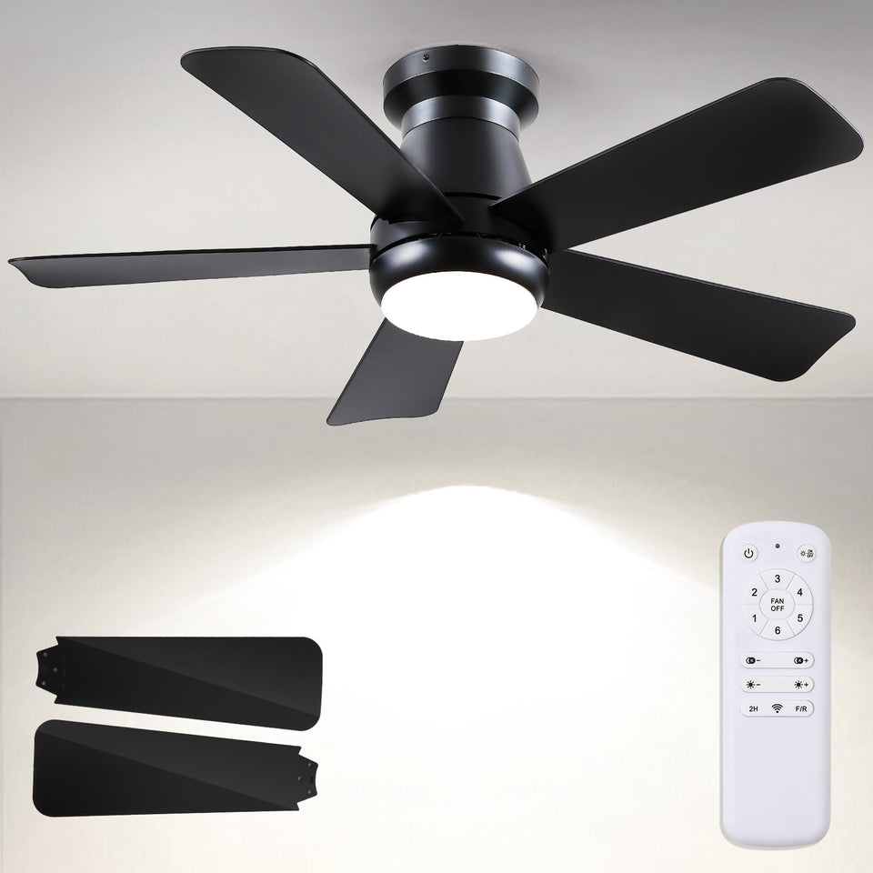Hounberi 40in ceiling fan with light delivers quiet cooling and stylish illumination.