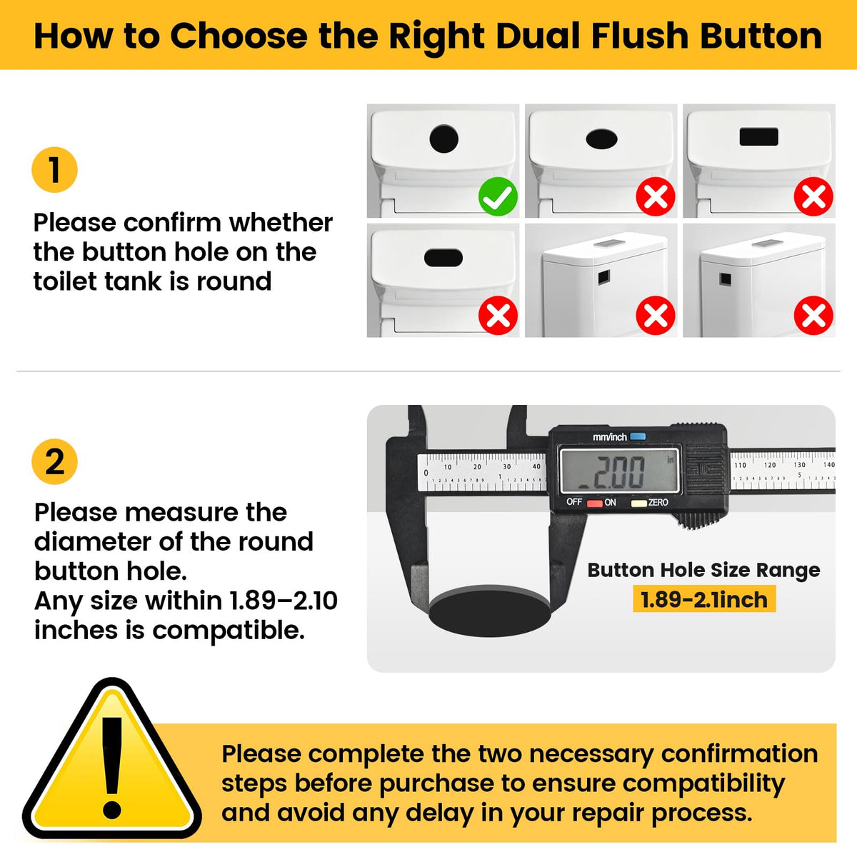 Houpeoro adjustable lever system ensures accurate alignment with the flush valve.