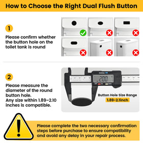 Houpeoro adjustable lever system ensures accurate alignment with the flush valve.