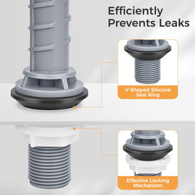 Houpeoro durable rubber flapper; flexible, corrosion-resistant seal for longevity.