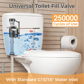 Houpeoro fill valve adjustable height; ensures precise installation from 8 to 13 inches.