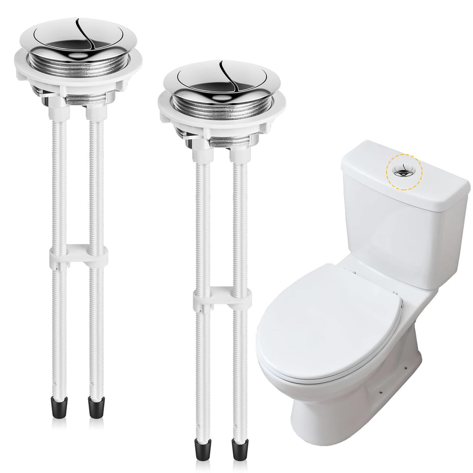Houpeoro two-pack dual flush button for universal tank openings, easy DIY replacement.