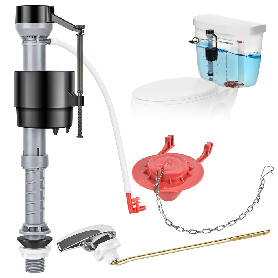 Houpeoro universal toilet flusher kit fill valve demonstrates quick, quiet tank refills for improved efficiency.