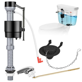 Houpeoro universal toilet flusher kit with fill valve for quiet, efficient flushing