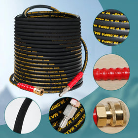 Hourleey 4000 PSI hose ready for electric and gas units.