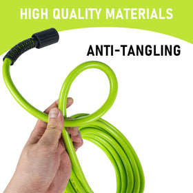 Hourleey pressure hose kink-resistant outer sheath demonstrates durability in close-up.