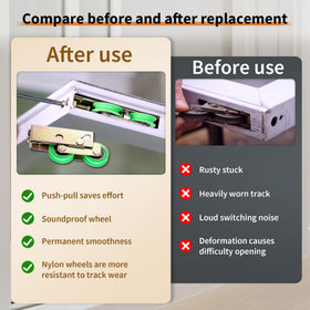 House Guard aluminum-track compatible roller ensures longer track life.