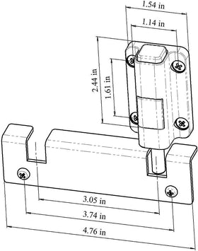 House Guard footlock kit installed for quick, secure sliding door access.