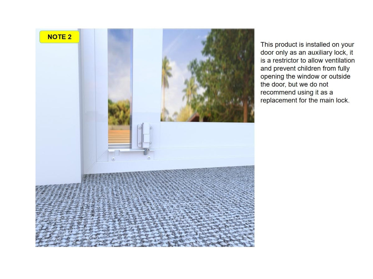 House Guard keyless patio door lock for convenient security.